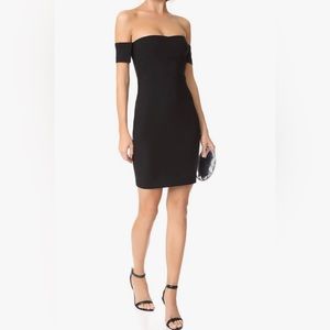 New LIKELY Ainsley Dress Black Off Shoulder 2 XS